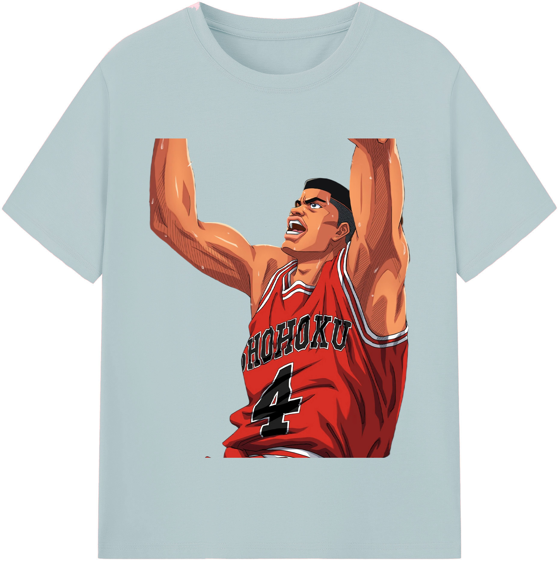 SLAM DUNK／スラムダンク 綿100％半袖Tシャツ（フロントプリント）